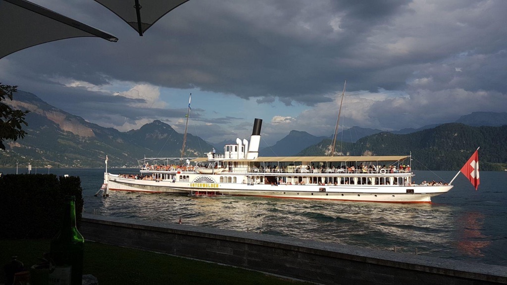 Historisches Dampfschiff Unterwalden auf dem Alpnachersee